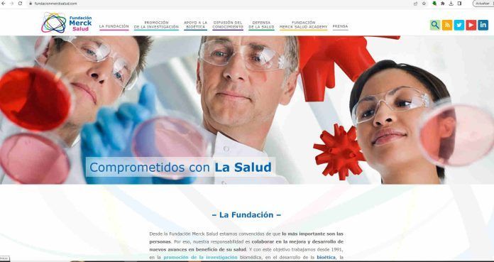 Captura de pantalla de la web de la Fundación Merck Salud