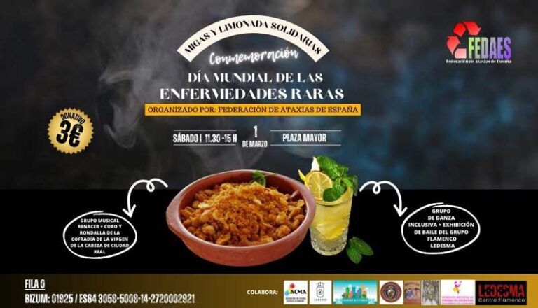 FEDAES organiza un evento por el el Día Mundial de las Enfermedades Raras con migas solidarias, música y baile flamenco por una buena causa en Ciudad Real