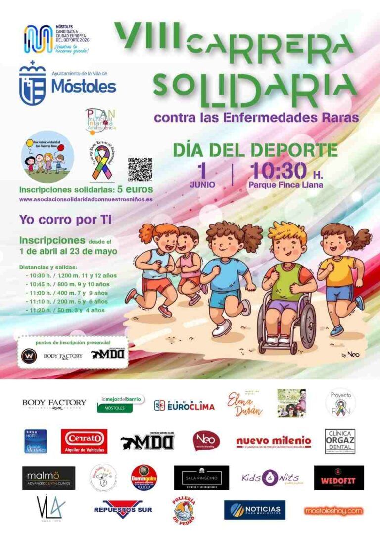 Móstoles correrá contra las enfermedades raras