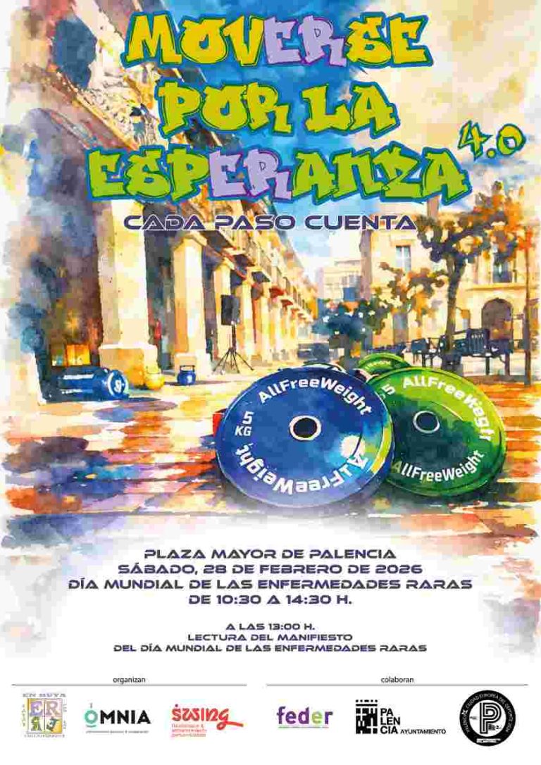 El 28 de febrero vuelve a la Plaza Mayor de Palencia la cuarta edición de «movERse por la espERanza»