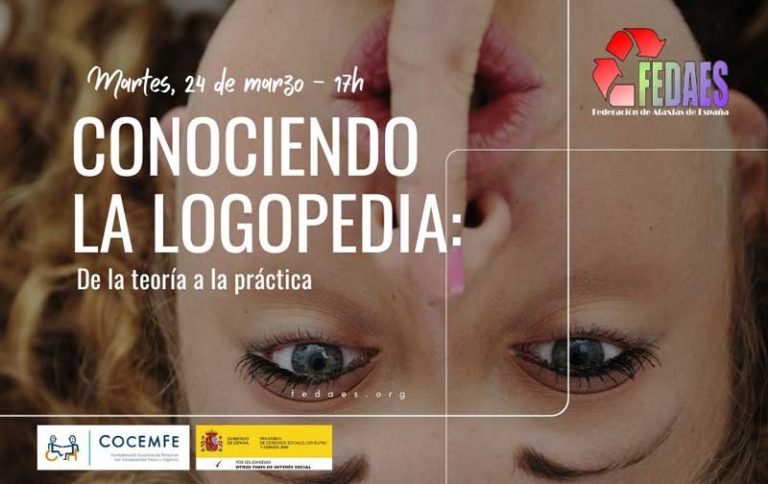 24 de marzo: taller online “Conociendo la logopedia” de FEDAES